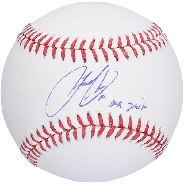 Francisco Lindor New York Mets Autographed Fanatics Authentic Baseball with "Mr. Smile" Inscription - The Ballers Bank