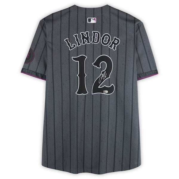 Francisco Lindor New York Mets Autographed Fanatics Authentic Black Nike City Connect Limited Jersey - The Ballers Bank