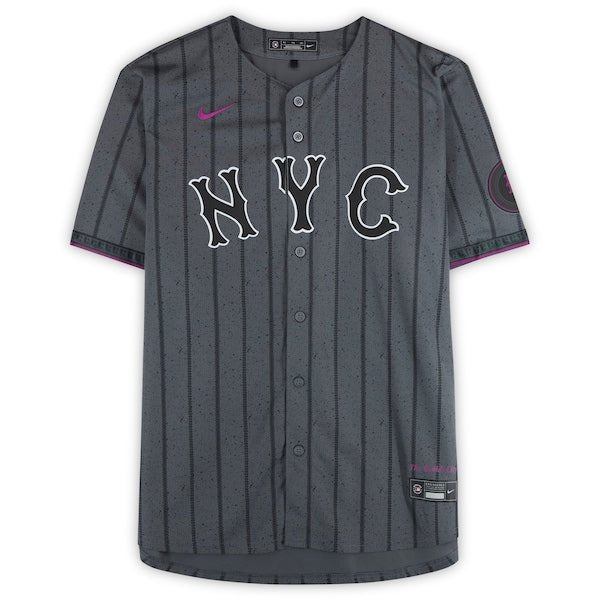 Francisco Lindor New York Mets Autographed Fanatics Authentic Black Nike City Connect Limited Jersey - The Ballers Bank