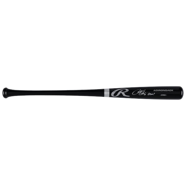 Francisco Lindor New York Mets Autographed Fanatics Authentic Black Rawlings Pro Bat with "LGM!" Inscription - The Ballers Bank