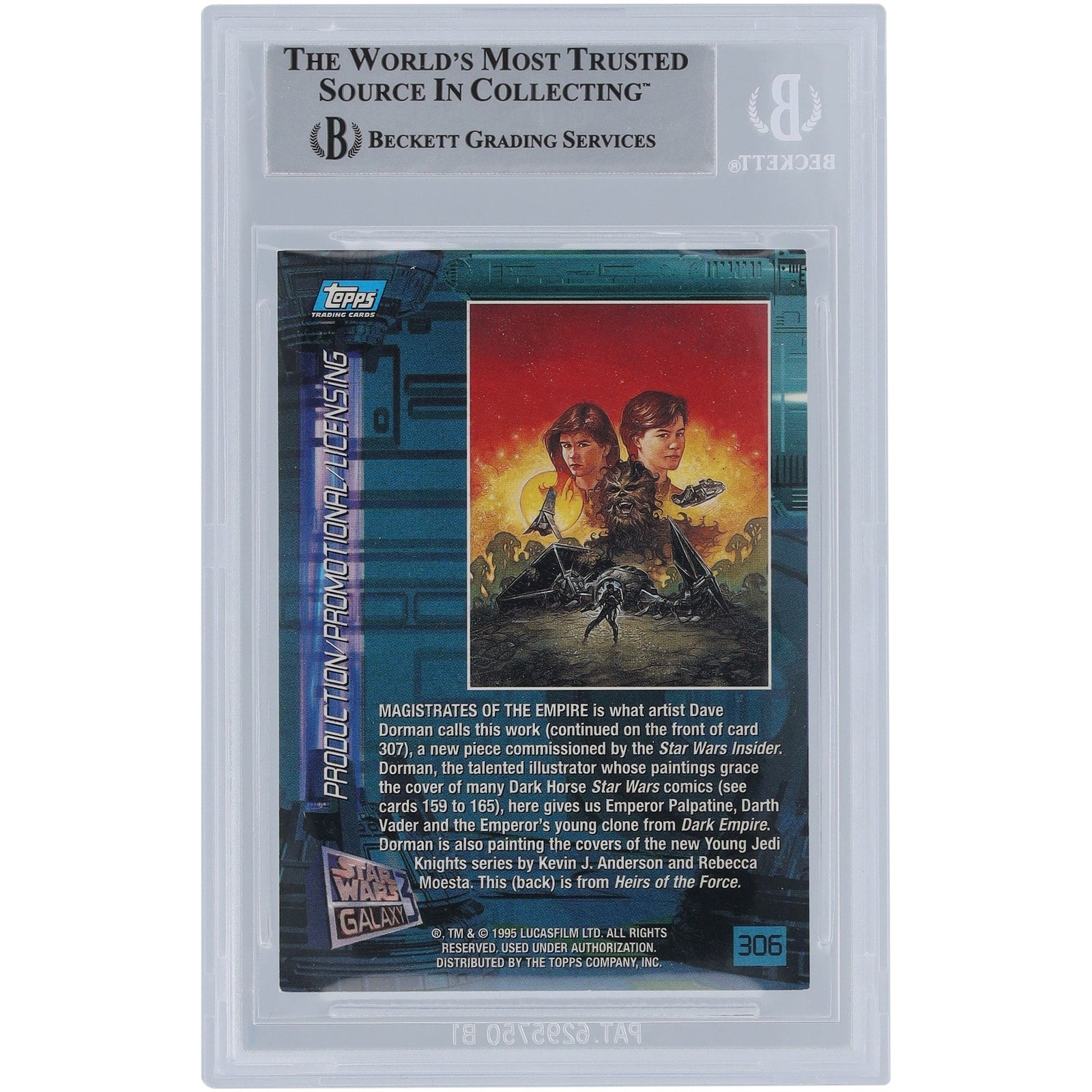 Frank Henson Star Wars Autographed 1993 - 95 Topps Galaxy 306 BGS Authenticated Card - The Ballers Bank