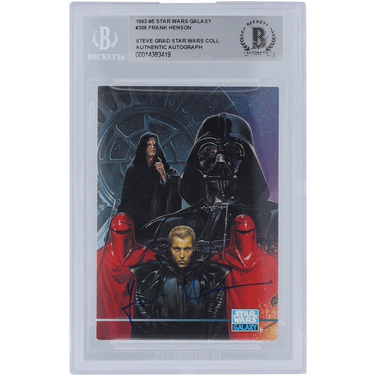 Frank Henson Star Wars Autographed 1993 - 95 Topps Galaxy 306 BGS Authenticated Card - The Ballers Bank