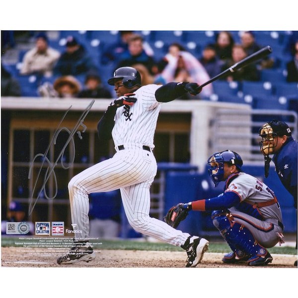 Frank Thomas Chicago White Sox Fanatics Authentic Autographed 8" x 10" Hitting Photograph - The Ballers Bank