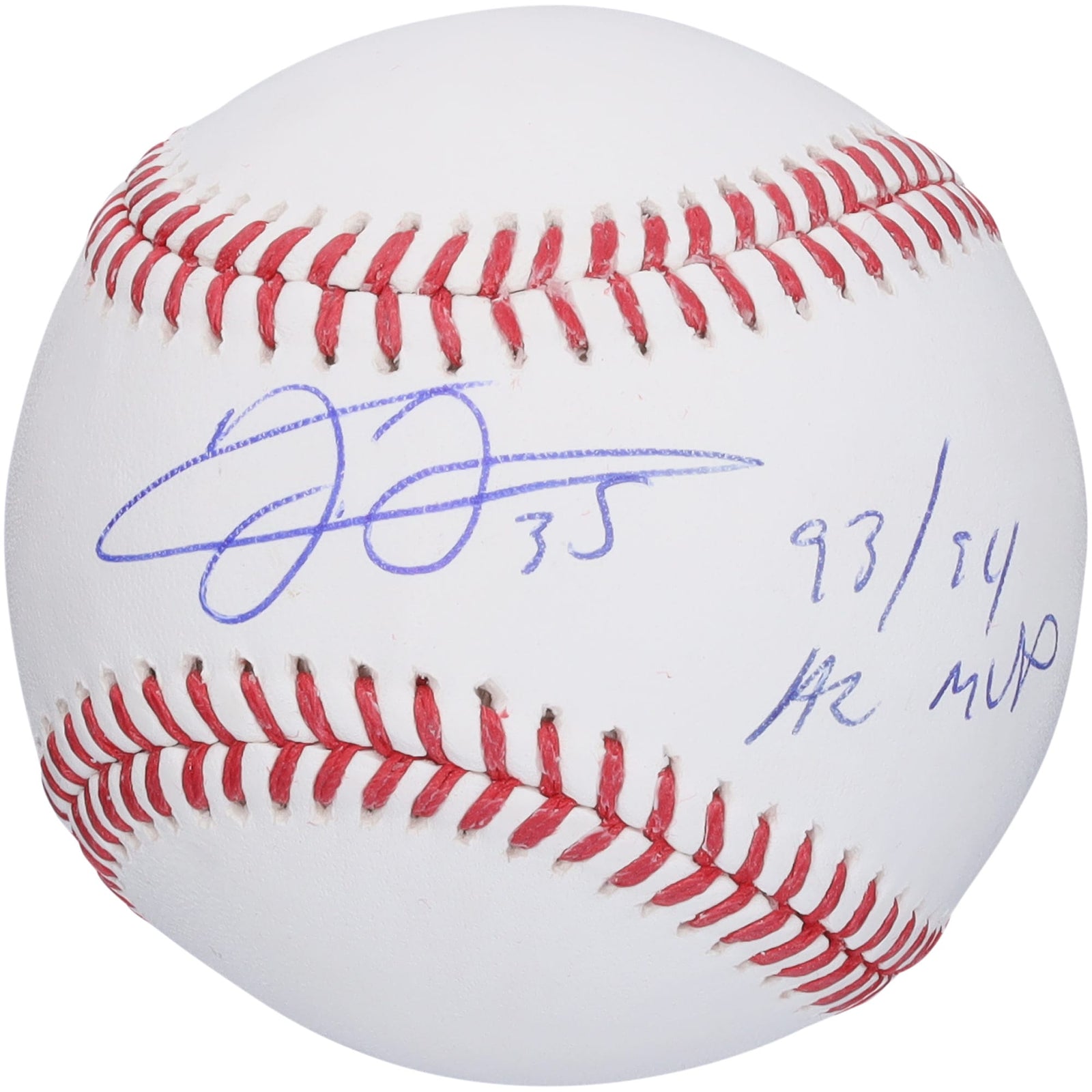 Frank Thomas Chicago White Sox Fanatics Authentic Autographed Baseball with "93 & 94 AL MVP" Inscription - The Ballers Bank