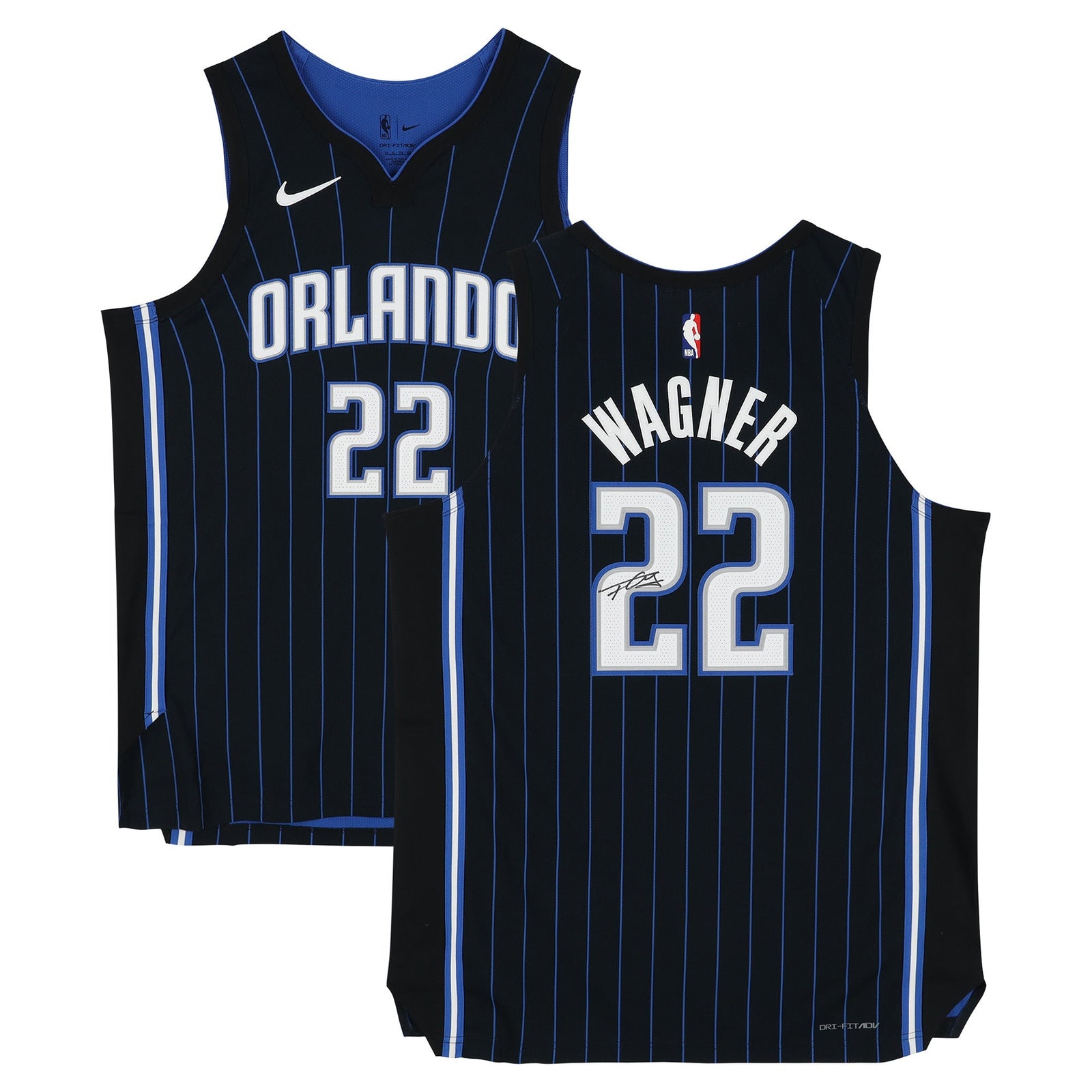 Franz Wagner Orlando Magic Autographed Fanatics Authentic Black Nike Icon Edition Authentic Jersey - The Ballers Bank