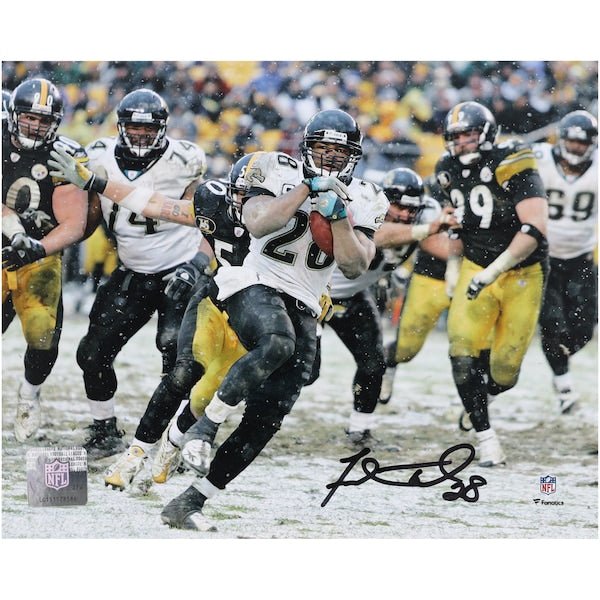 Fred Taylor Jacksonville Jaguars Autographed Fanatics Authentic 8" x 10" Run in the Snow Photograph - The Ballers Bank