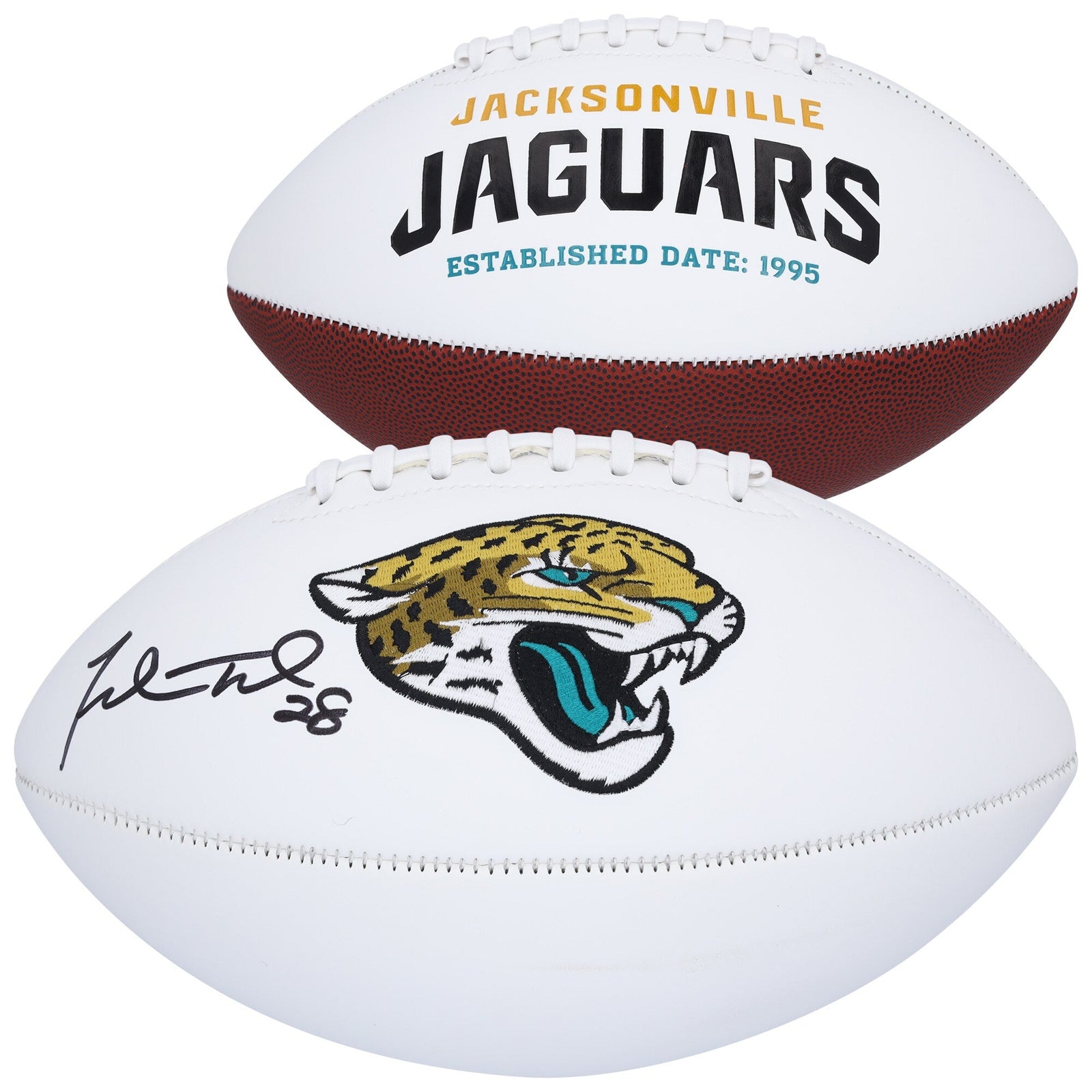 Fred Taylor Jacksonville Jaguars Autographed Fanatics Authentic Jarden White Panel Football - The Ballers Bank
