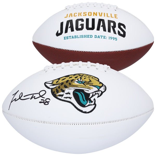 Fred Taylor Jacksonville Jaguars Autographed Fanatics Authentic Jarden White Panel Football - The Ballers Bank