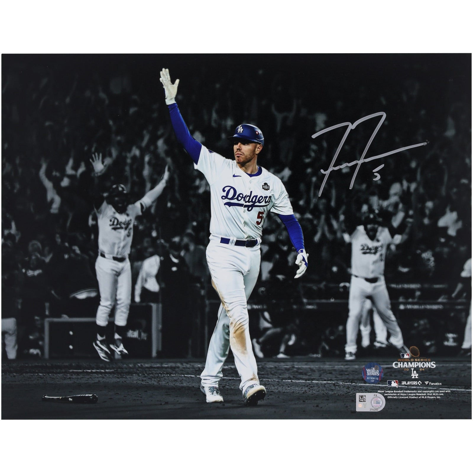 Freddie Freeman Los Angeles Dodgers Autographed Fanatics Authentic 2024 World Series Champions 11" x 14" Photograph - The Ballers Bank