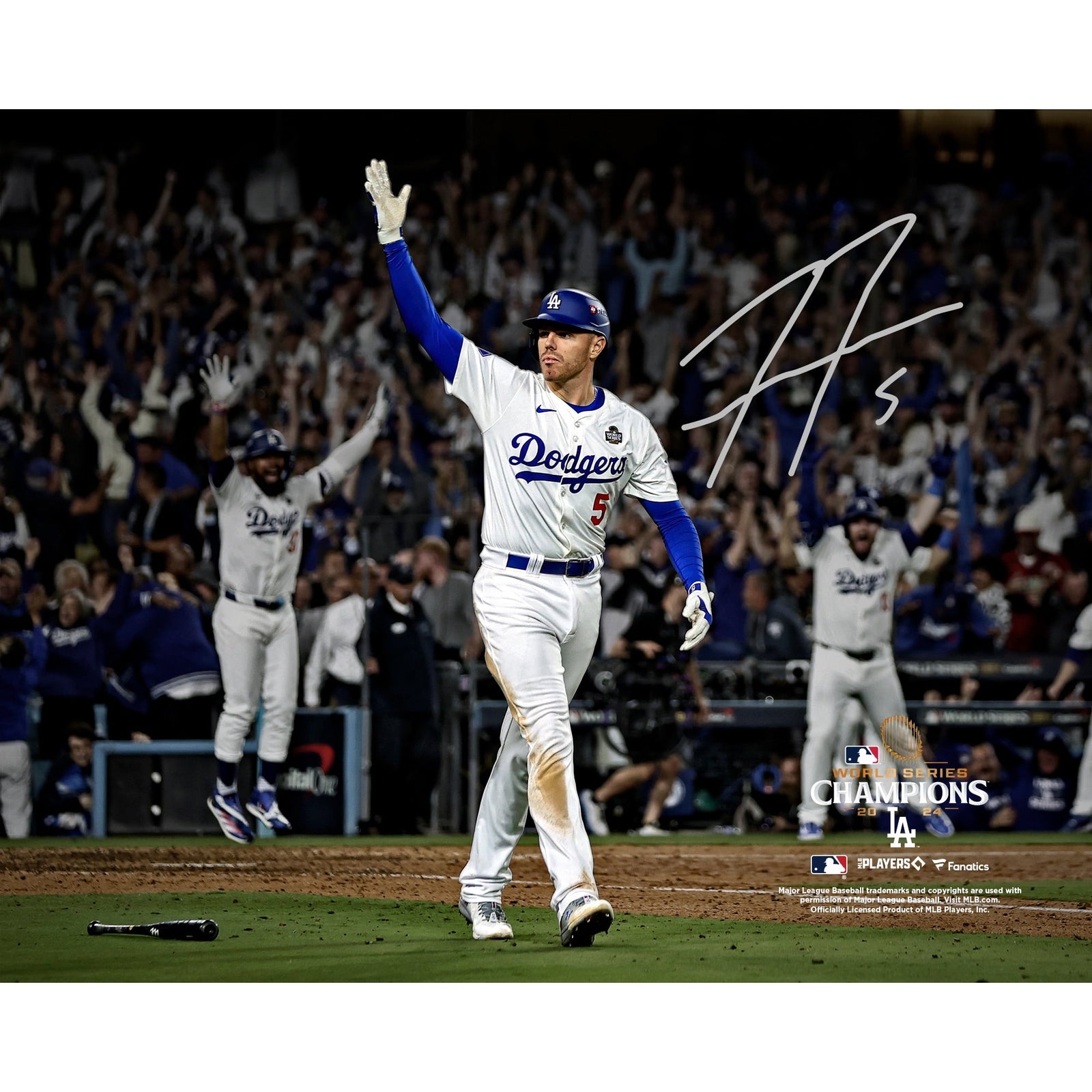 Freddie Freeman Los Angeles Dodgers Autographed Fanatics Authentic 2024 World Series Champions 8" x 10" Photograph - The Ballers Bank