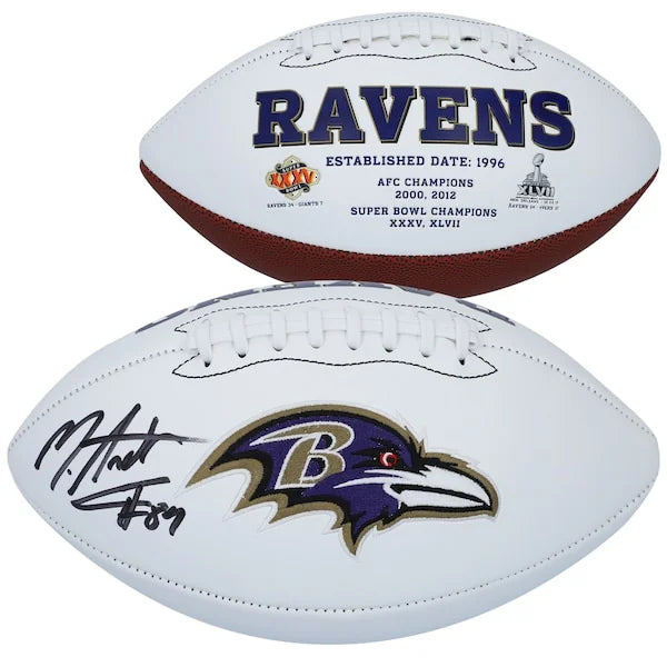 Mark Andrews Baltimore Ravens Autographed White Panel Football - S