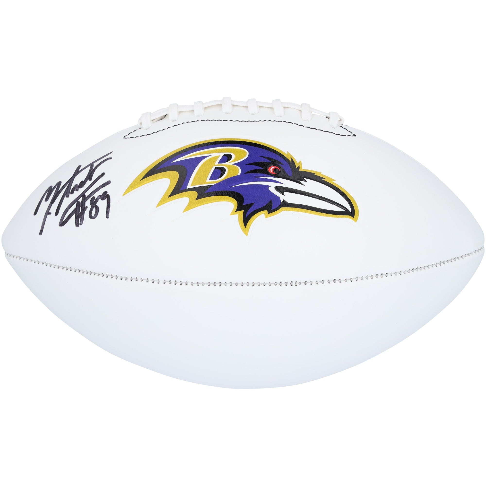Mark Andrews Baltimore Ravens Autographed Fanatics Authentic Franklin White Panel Football