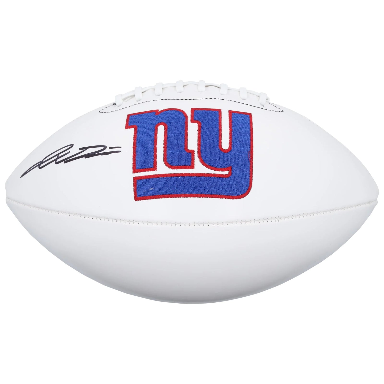 Jaxson Dart Signed Giants Football | Wilson White Panel