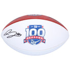Theo Johnson New York Giants Autographed Fanatics Authentic Wilson 100th Season White Panel Football