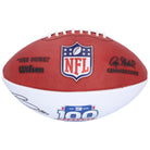 Theo Johnson New York Giants Autographed Fanatics Authentic Wilson 100th Season White Panel Football