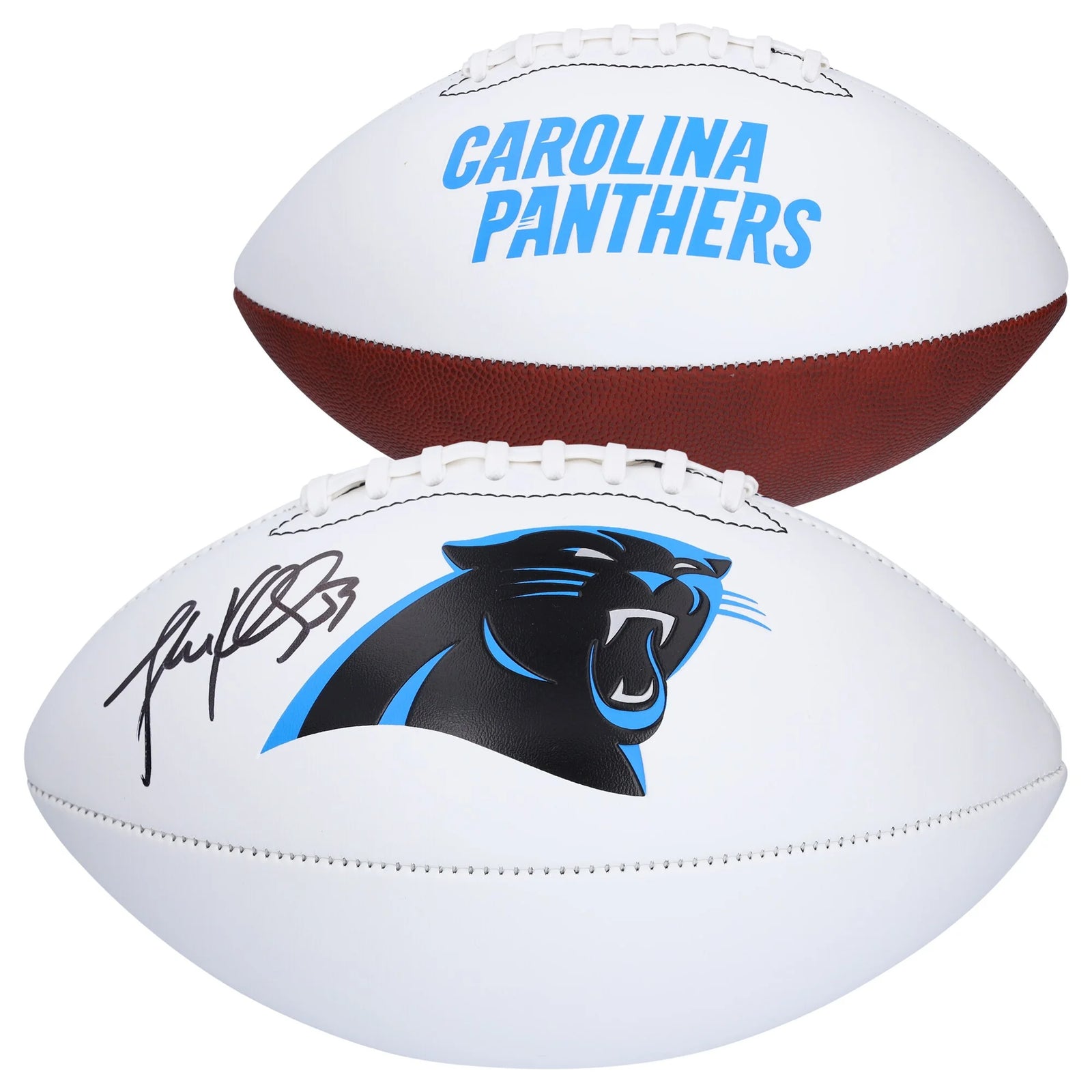 Luke Kuechly Signed Panthers Football | Franklin White Panel