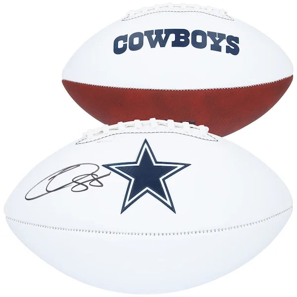 CeeDee Lamb Signed Franklin White Panel Football | Dallas Cowboys