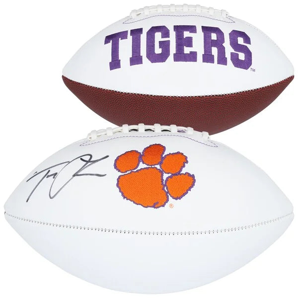 Trevor Lawrence Signed Clemson Tigers Football | White Panel