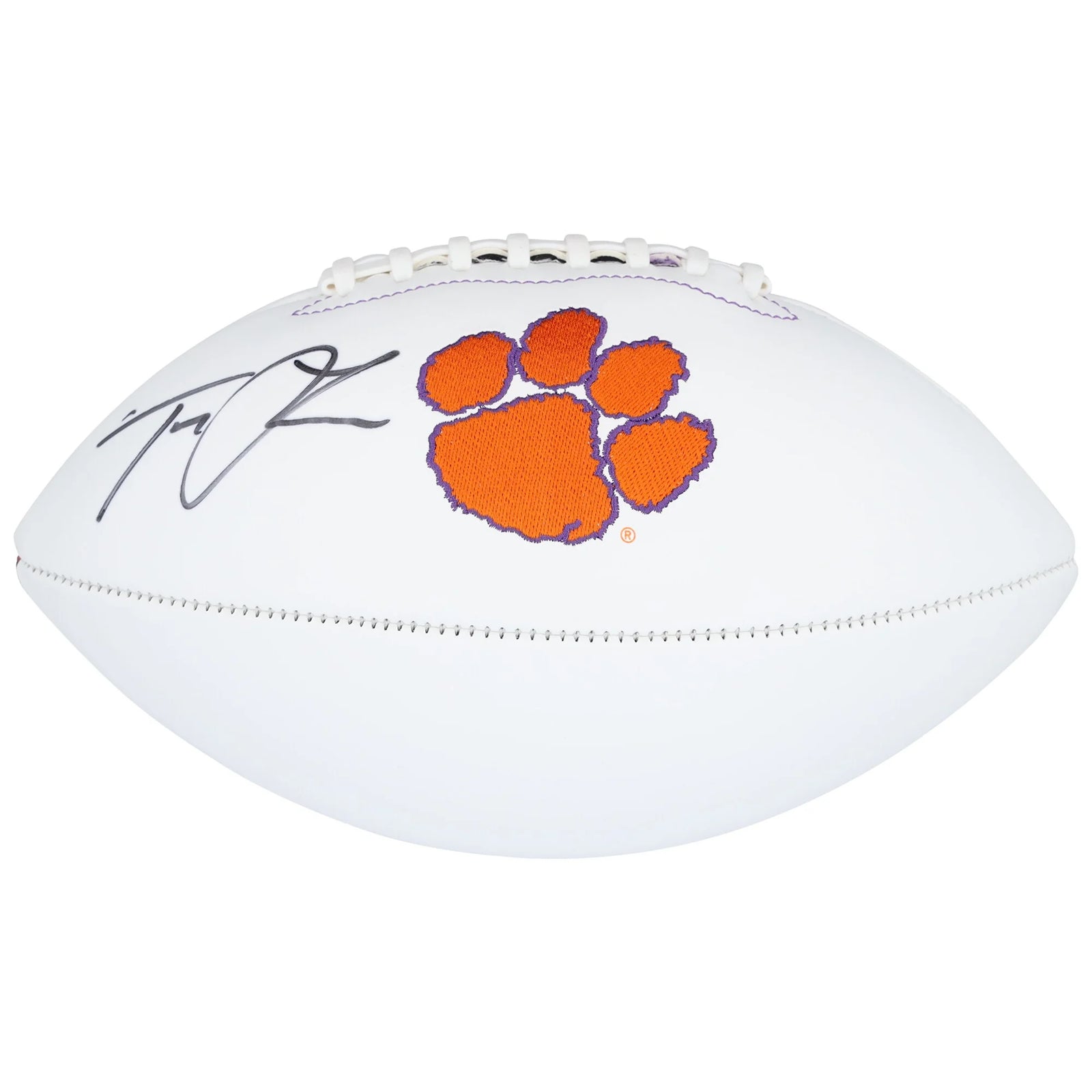 Trevor Lawrence Signed Clemson Tigers Football | White Panel