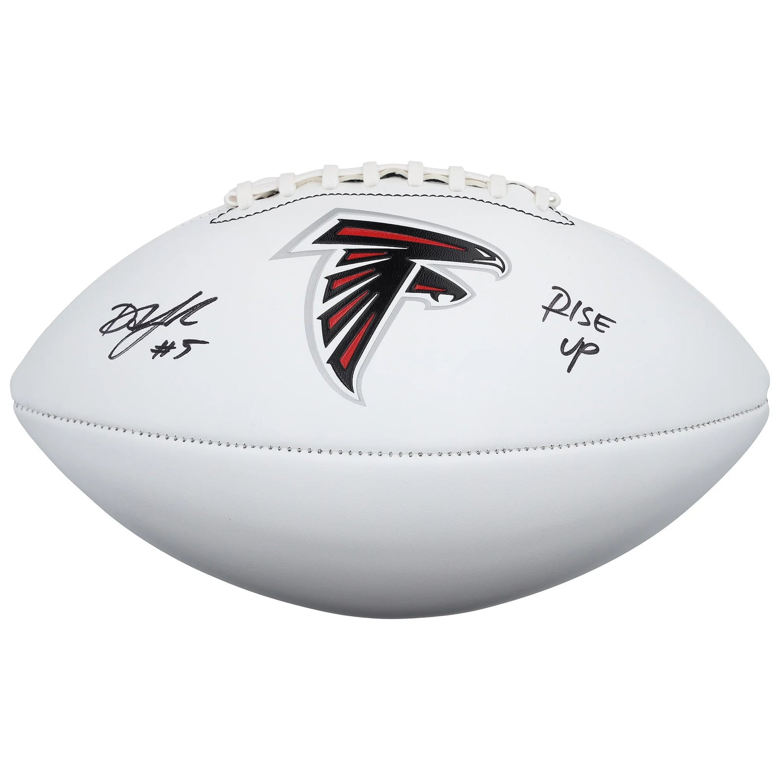 Drake London Signed Falcons Football | Rise Up Inscription