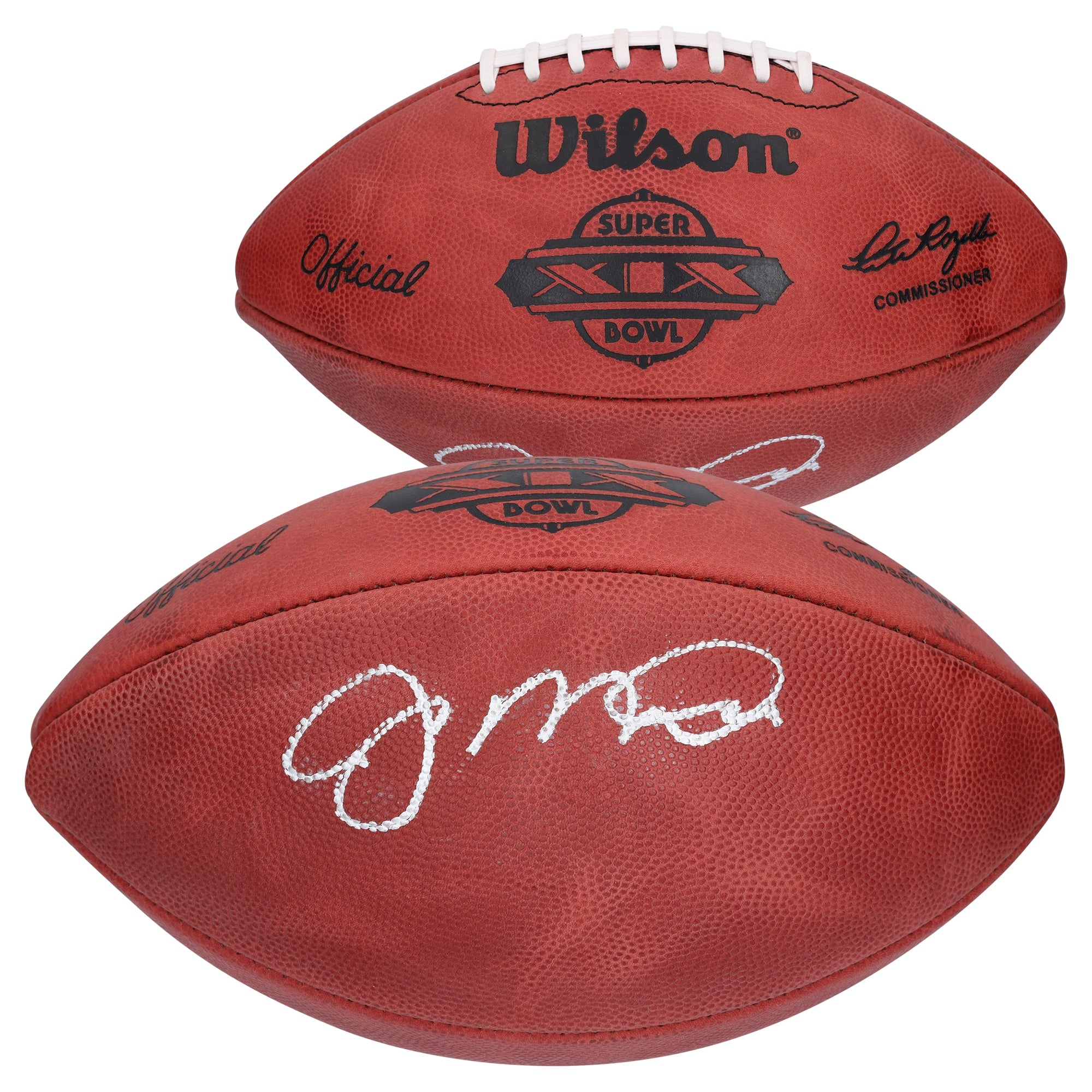 Joe Montana San Francisco 49ers Autographed Fanatics Authentic Wilson Super Bowl XIX Pro Football
