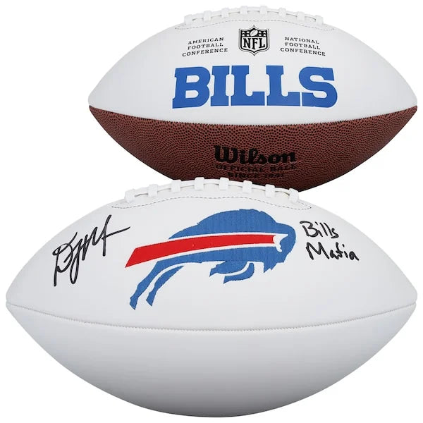 D.J. Moore Signed Buffalo Bills Football | Bills Mafia Inscription