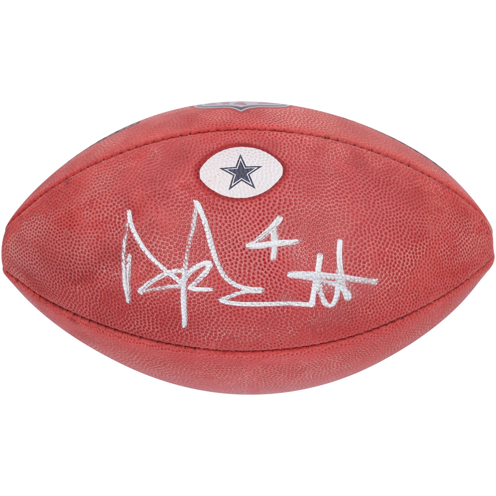 Dak Prescott Dallas Cowboys Autographed Fanatics Authentic Duke Team Decal Football