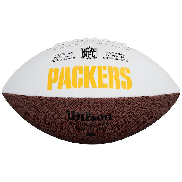 Jayden Reed Green Bay Packers Autographed Fanatics Authentic Wilson White Panel Football with "Go Pack Go" Inscription