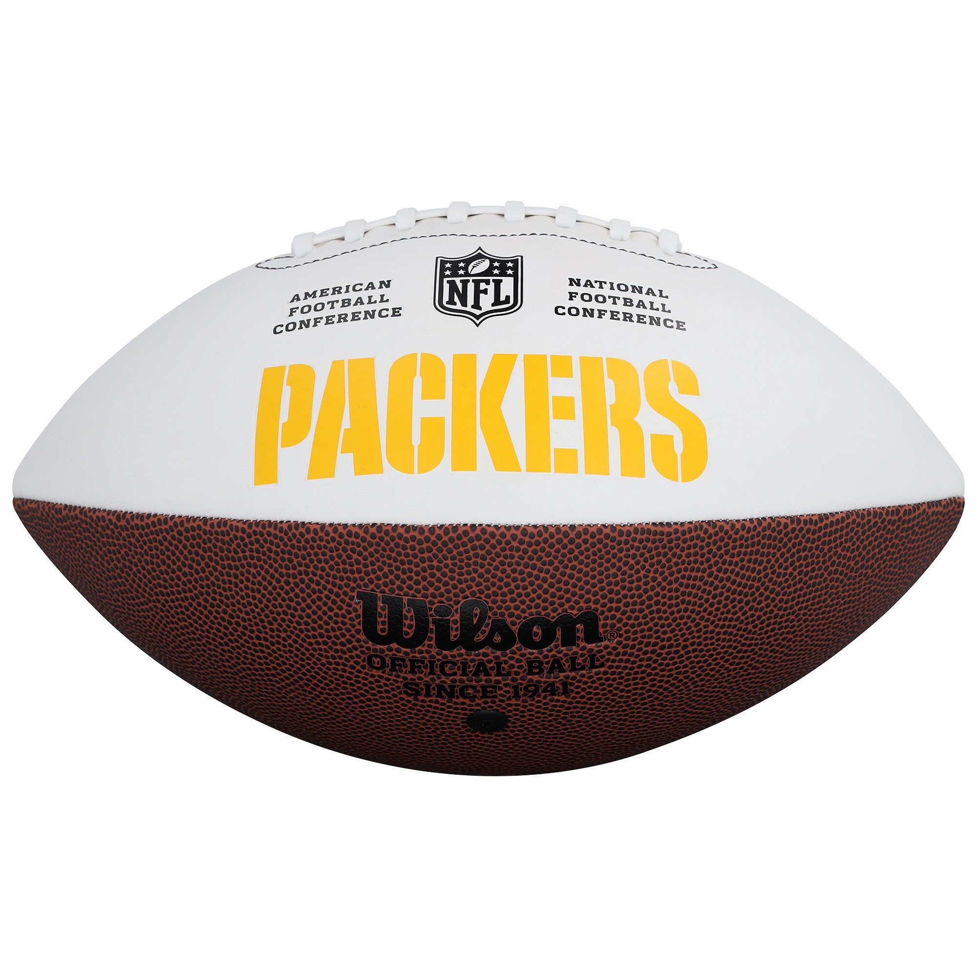 Jayden Reed Green Bay Packers Autographed Fanatics Authentic Wilson White Panel Football with "Go Pack Go" Inscription