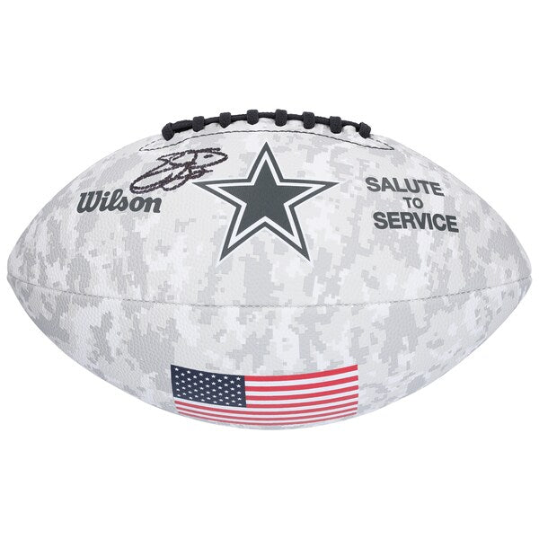 Emmitt Smith Dallas Cowboys Autographed Fanatics Authentic 2024 Salute To Service Wilson Football