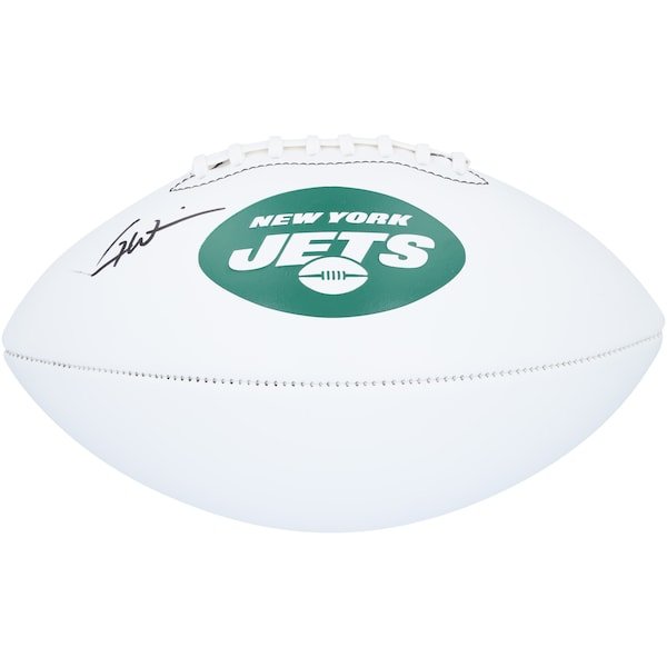 Garrett Wilson New York Jets Autographed Fanatics Authentic Franklin White Panel Football - The Ballers Bank