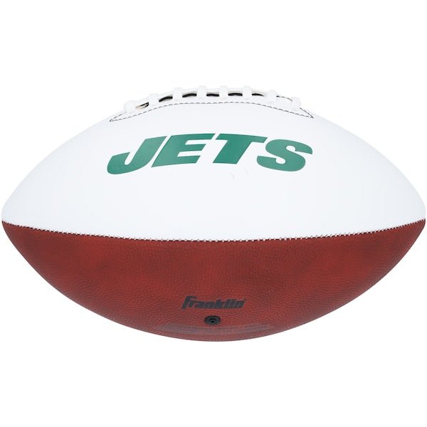 Garrett Wilson New York Jets Autographed Fanatics Authentic Franklin White Panel Football - The Ballers Bank