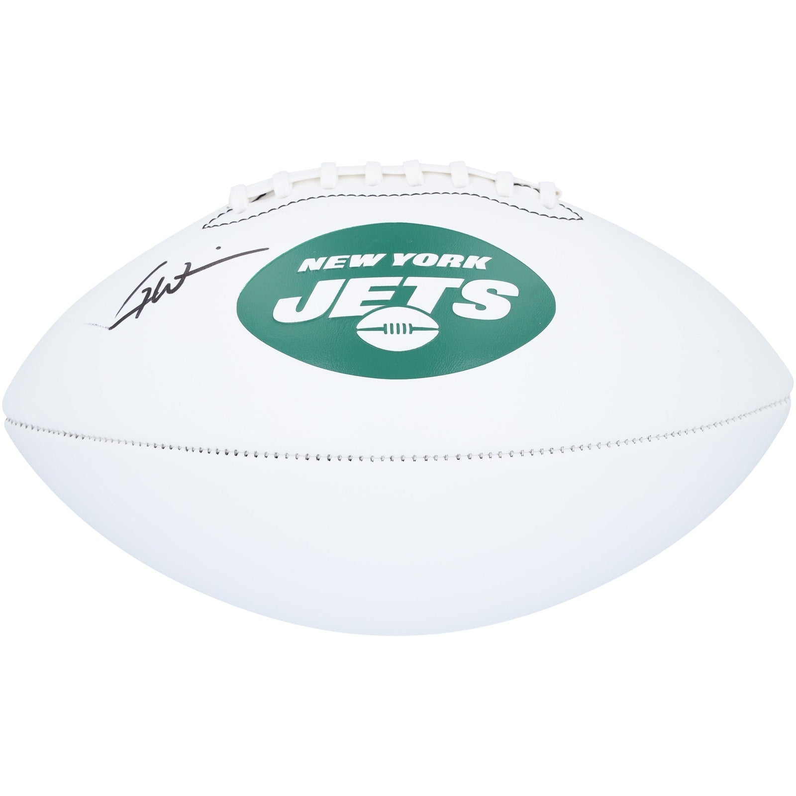 Garrett Wilson New York Jets Autographed Fanatics Authentic Franklin White Panel Football - The Ballers Bank