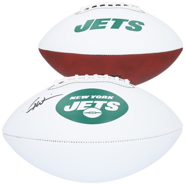 Garrett Wilson New York Jets Autographed Fanatics Authentic Franklin White Panel Football - The Ballers Bank