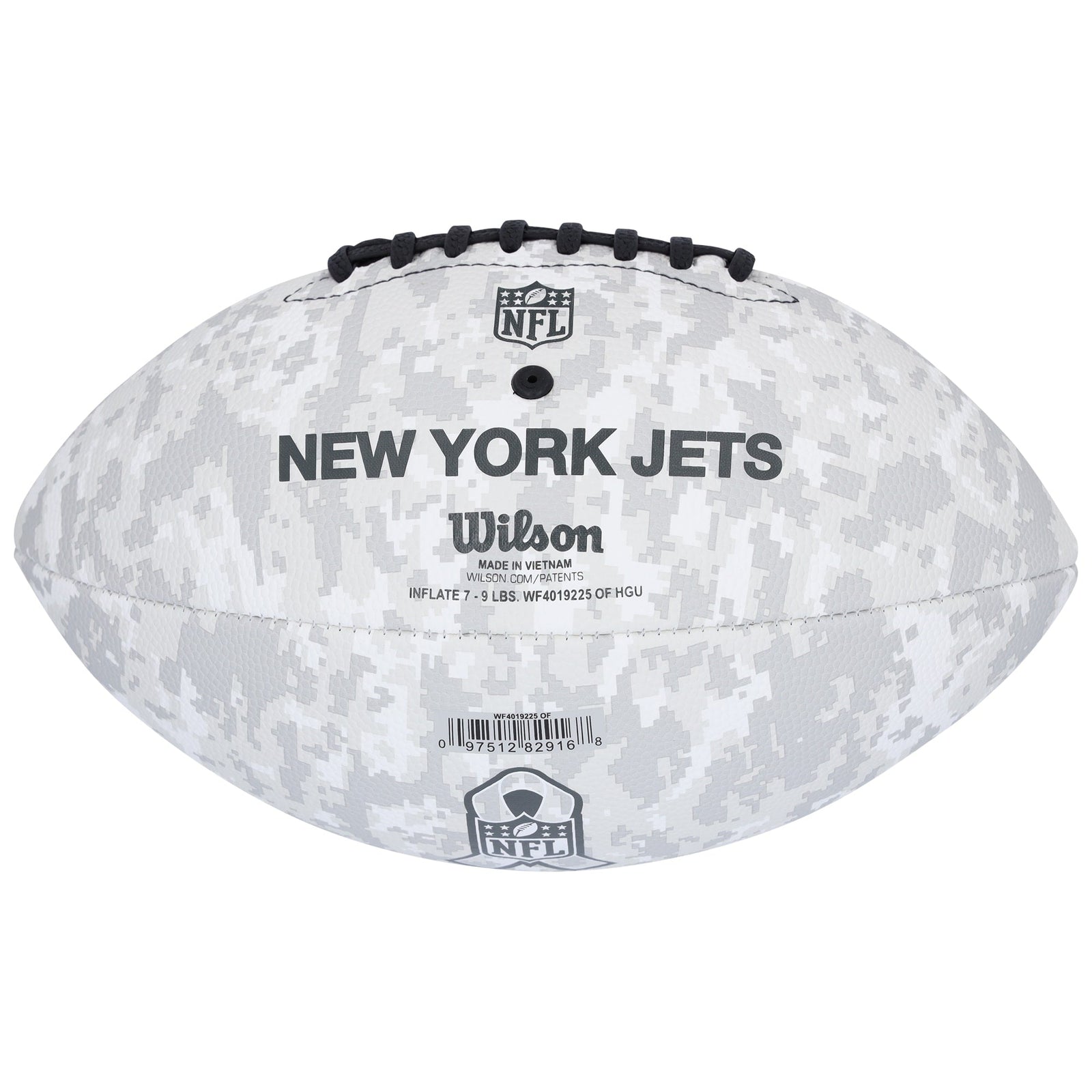 Garrett Wilson New York Jets Autographed Fanatics Authentic Wilson 2024 Salute To Service Football - The Ballers Bank
