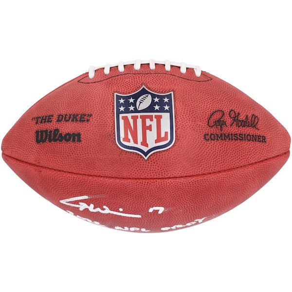 Garrett Wilson New York Jets Fanatics Authentic 2022 NFL Offensive Rookie of the Year Autographed Duke Pro Football with ''2022 NFL OROY'' Inscription - The Ballers Bank