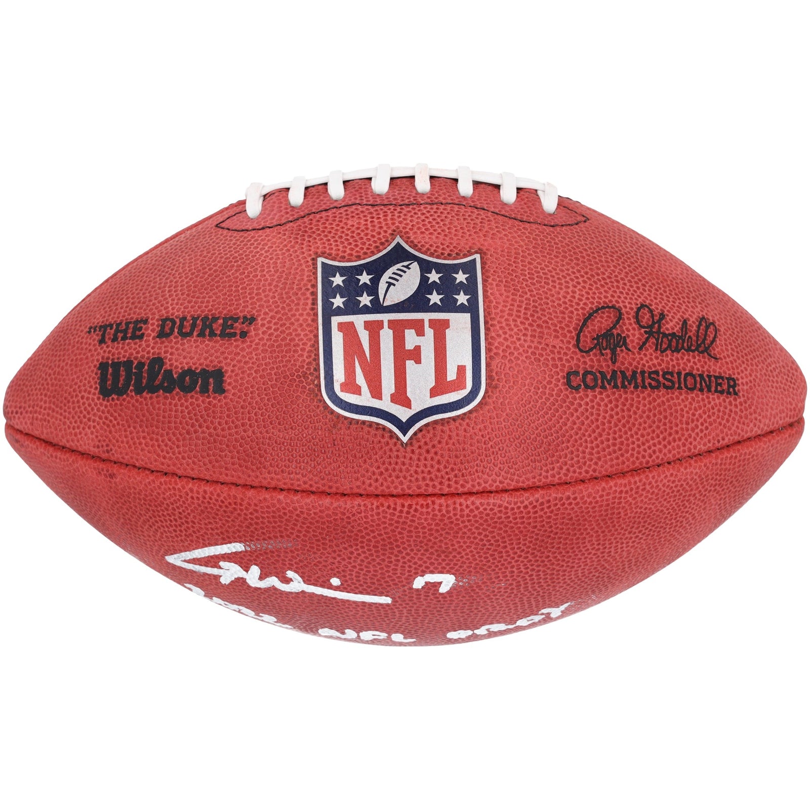 Garrett Wilson New York Jets Fanatics Authentic 2022 NFL Offensive Rookie of the Year Autographed Duke Pro Football with ''2022 NFL OROY'' Inscription - The Ballers Bank