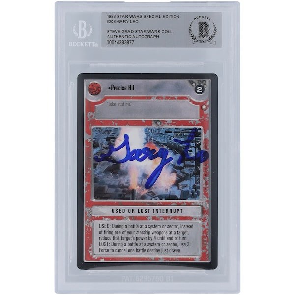 Gary Leo Star Wars Autographed 1998 CCG Special Edition 208 BGS Authenticated Card - The Ballers Bank