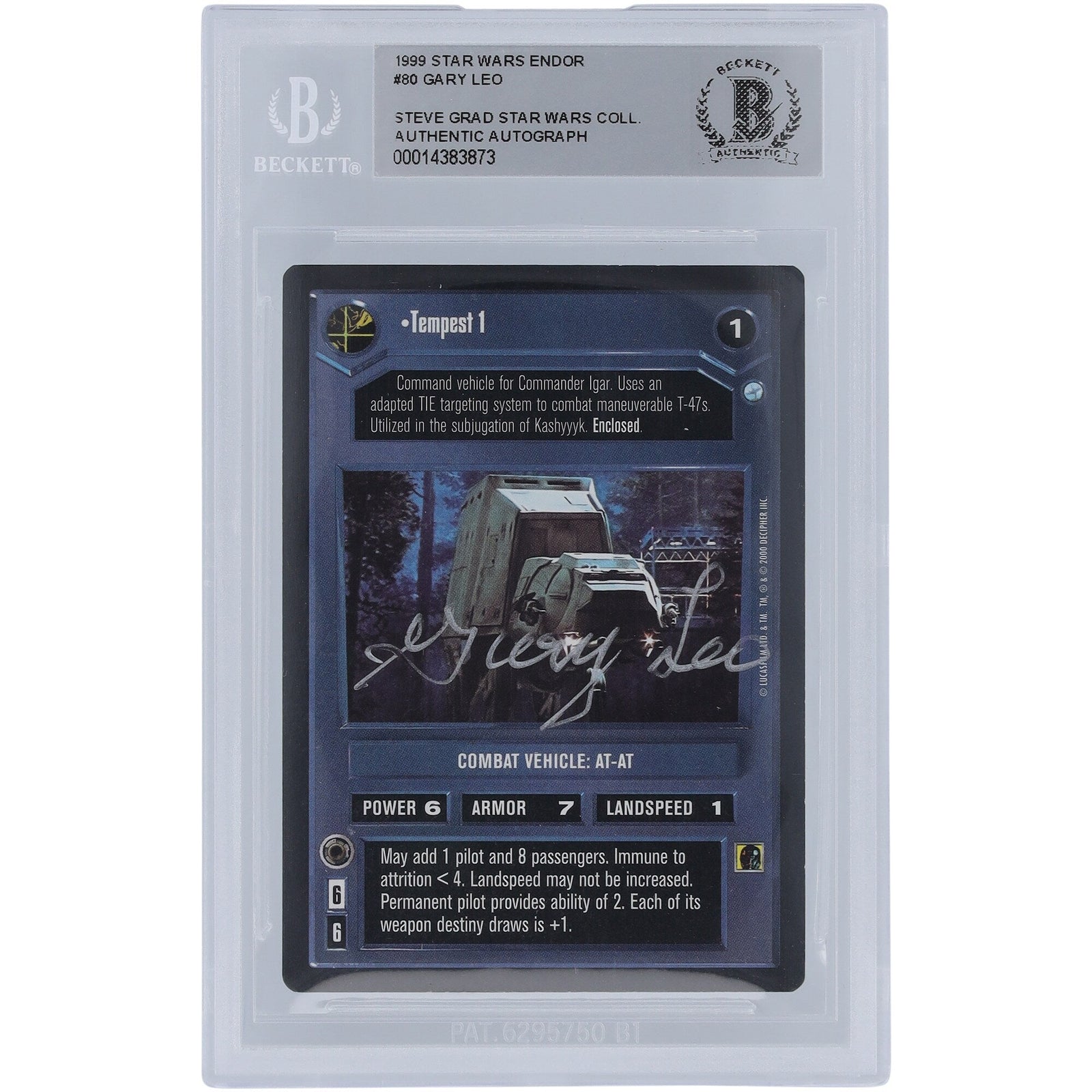 Gary Leo Star Wars Autographed 1999 CCG Endor 80 BGS Authenticated Card - The Ballers Bank