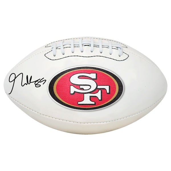 George Kittle San Francisco 49ers Fanatics Authentic Autographed Wilson White Panel Football - The Ballers Bank