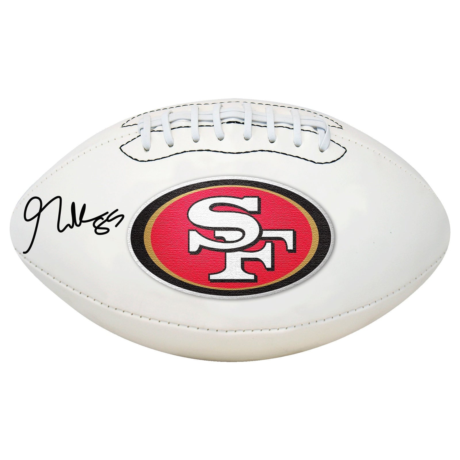 George Kittle San Francisco 49ers Fanatics Authentic Autographed Wilson White Panel Football - The Ballers Bank