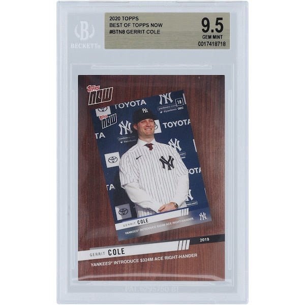 Gerrit Cole New York Yankees 2020 Topps Now Best of Topps Now BTN - 8 BGS Authenticated 9.5 Card - The Ballers Bank
