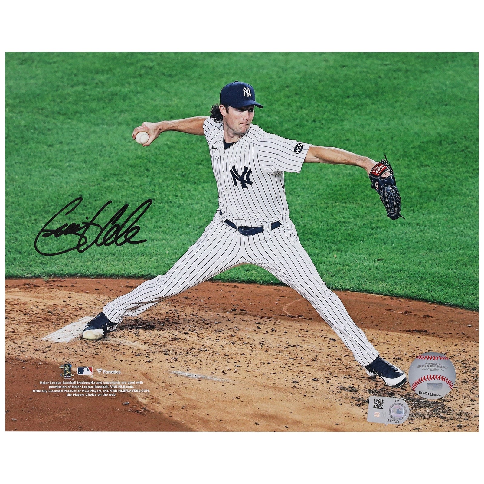 Gerrit Cole New York Yankees Autographed Fanatics Authentic 8" x 10" Pinstripes Side View Photograph - The Ballers Bank
