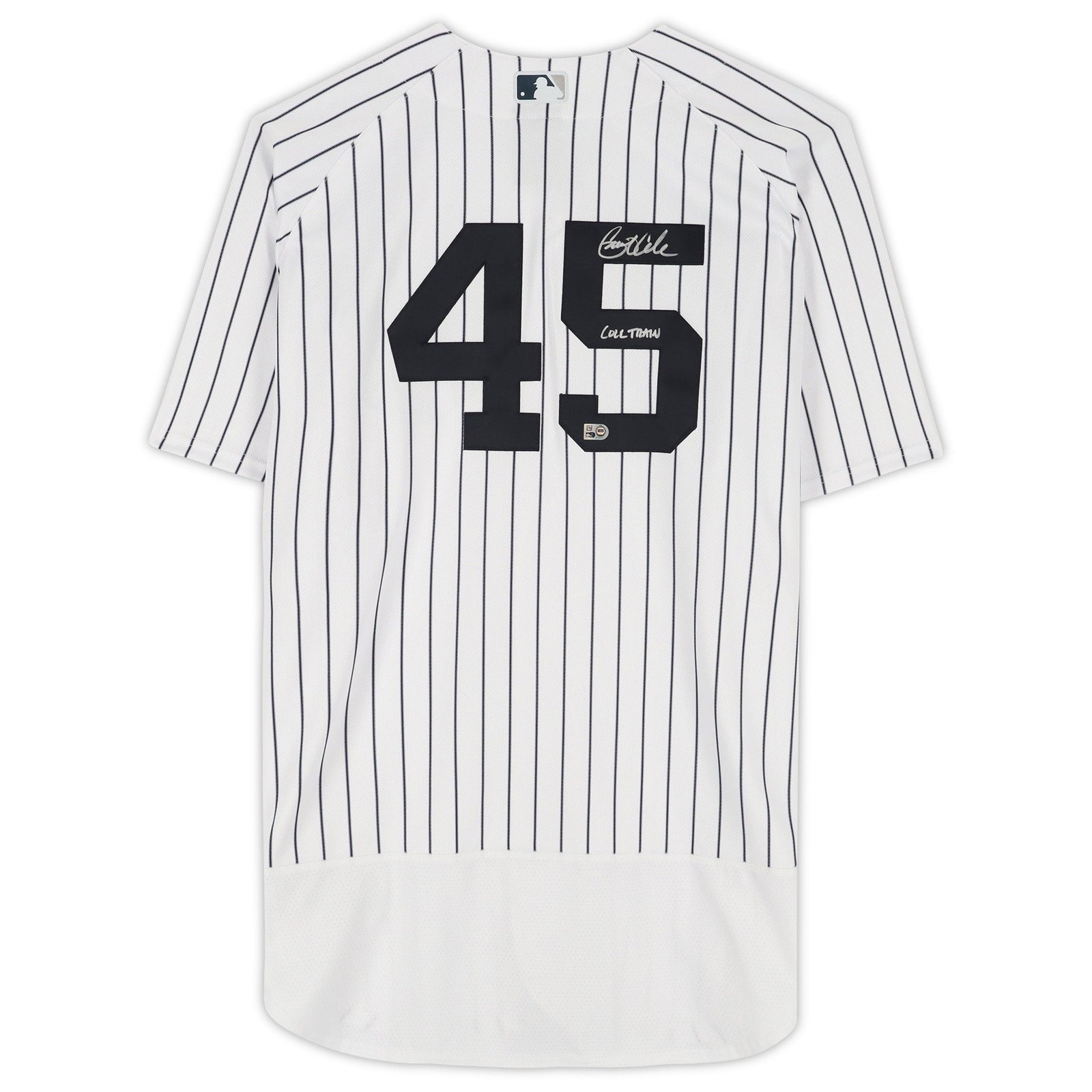Gerrit Cole New York Yankees Autographed Fanatics Authentic Nike Authentic Jersey with "Cole Train" Inscription - The Ballers Bank