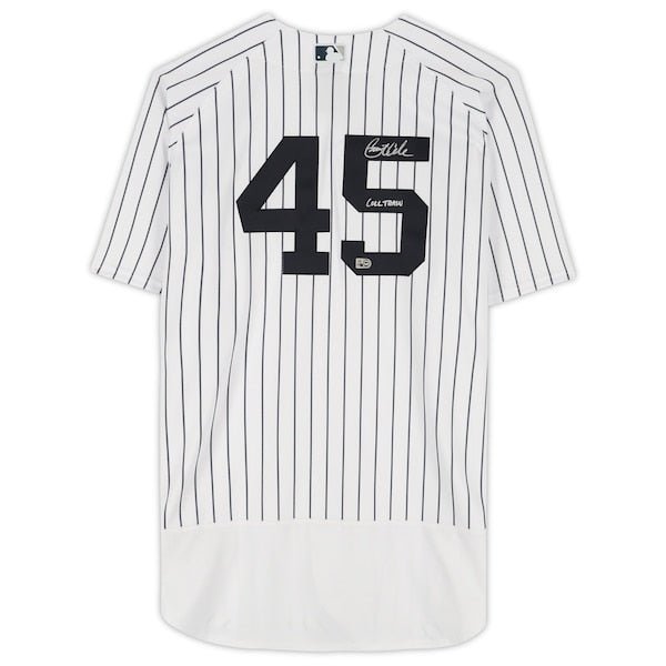 Gerrit Cole New York Yankees Autographed Fanatics Authentic Nike Authentic Jersey with "Cole Train" Inscription - The Ballers Bank