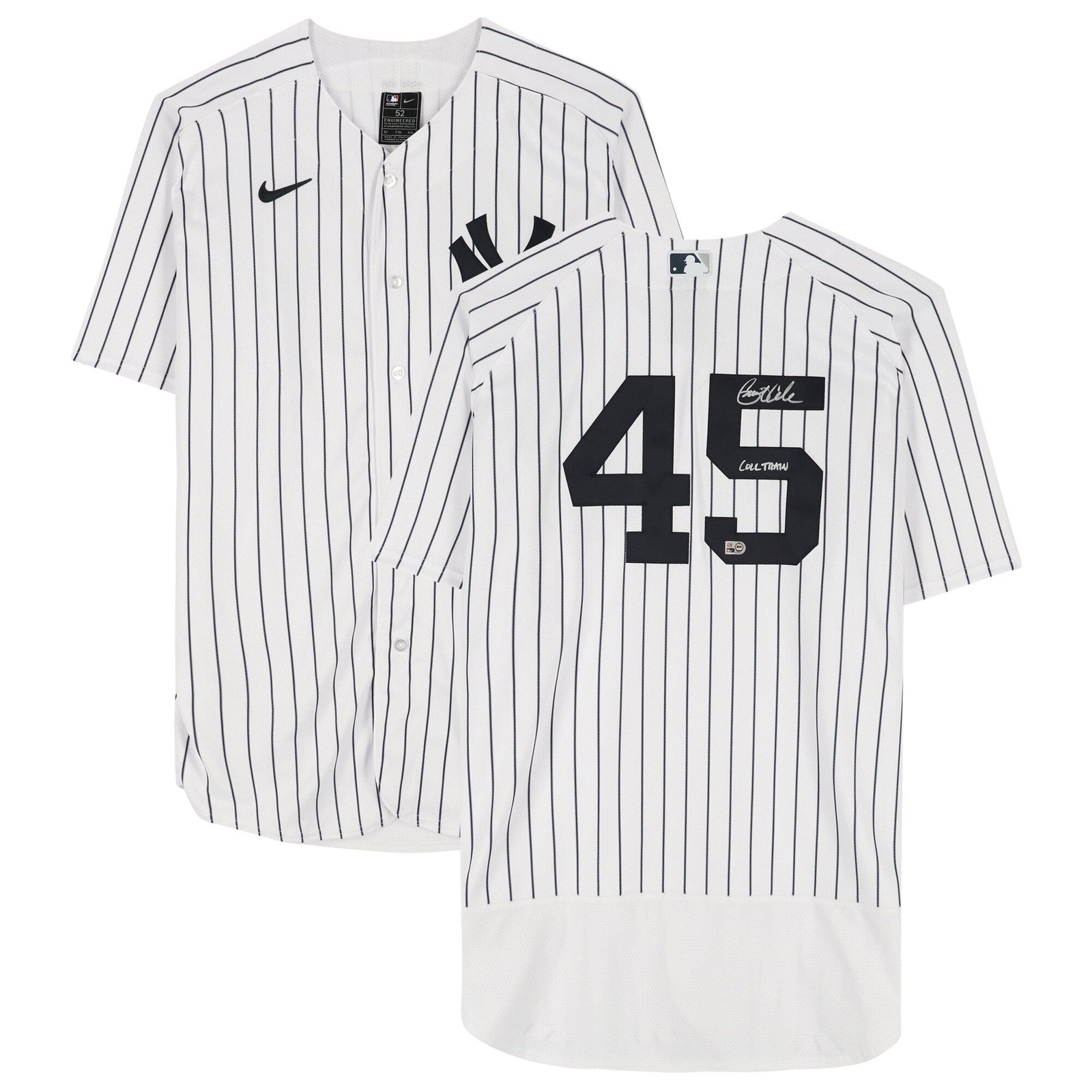 Gerrit Cole New York Yankees Autographed Fanatics Authentic Nike Authentic Jersey with "Cole Train" Inscription - The Ballers Bank