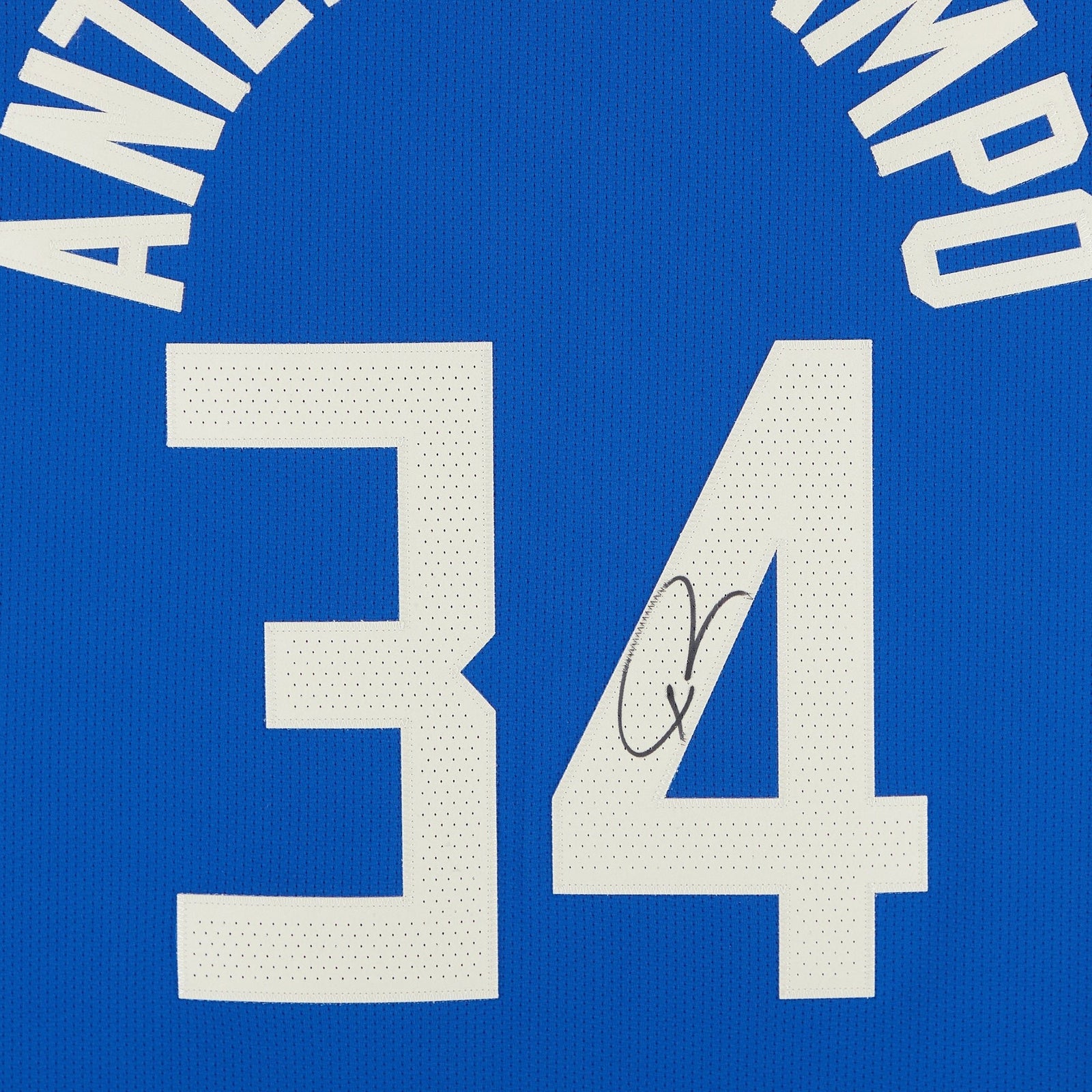Giannis Antetokounmpo Milwaukee Bucks Autographed Fanatics Authentic Nike 2024 - 25 Blue City Edition Authentic Jersey - The Ballers Bank