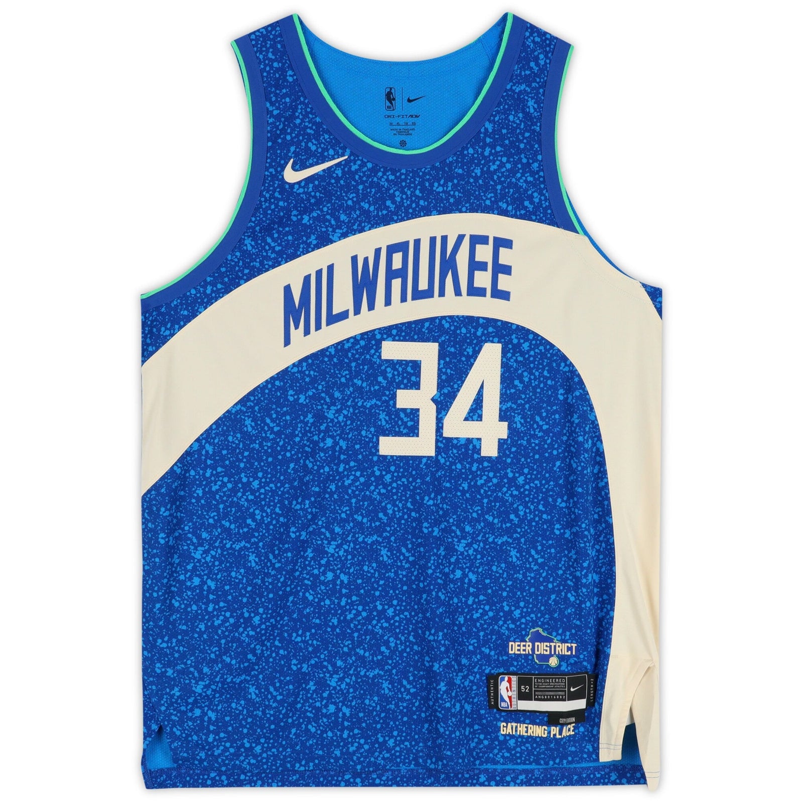 Giannis Antetokounmpo Milwaukee Bucks Autographed Fanatics Authentic Royal Nike 2023 - 24 City Edition Authentic Jersey - The Ballers Bank