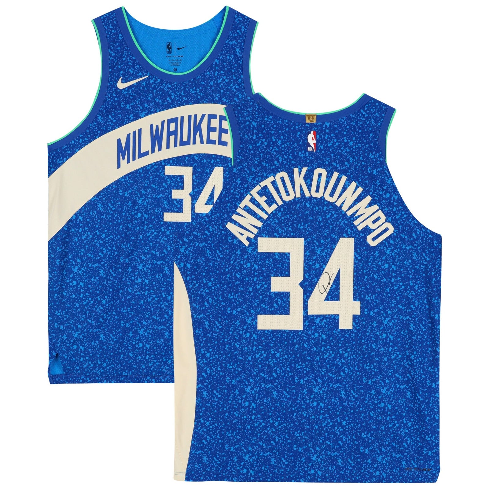 Giannis Antetokounmpo Milwaukee Bucks Autographed Fanatics Authentic Royal Nike 2023 - 24 City Edition Authentic Jersey - The Ballers Bank