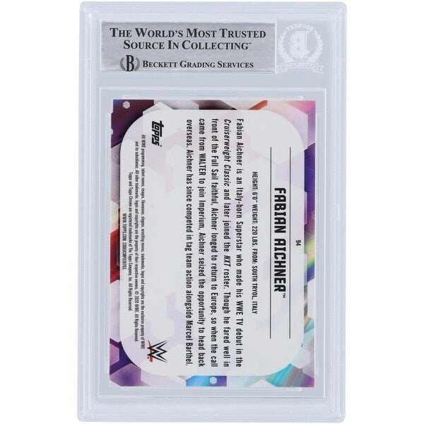 Giovanni Vinci WWE Autographed 2020 Topps Chrome 94 Beckett Fanatics Witnessed Authenticated Card - The Ballers Bank